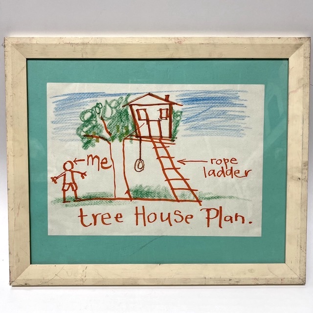 ARTWORK, Child's Drawing - Tree House Plan 60cmW